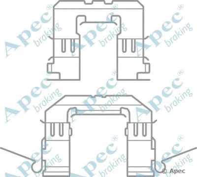APEC BRAKING kit1079 -  Комплектующие, тормозные колодки
